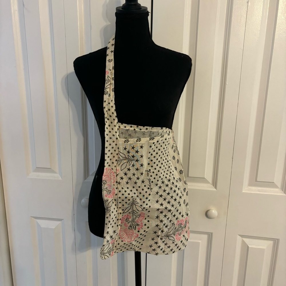NWOT Free People crossbody linen bag reusable bag